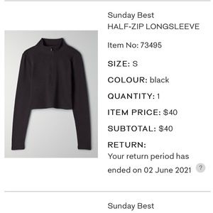 Sunday best half zip